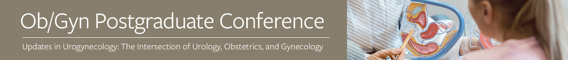OB/Gyn Postgraduate Conference 2019:  Updates in Urogynecology: The Intersection of Urology, Obstetrics, and Gynecology Banner